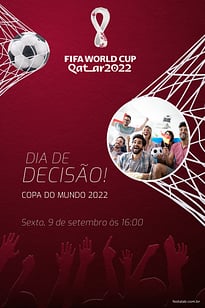 Modelo de Convite de Ocasioes especiais - Dia de Descisao Convite Dia de Descisão grátis para editar