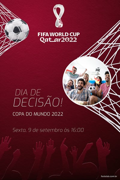 Modelo de Convite de Ocasioes especiais - Dia de Descisao Convite Dia de Descisão grátis para editar