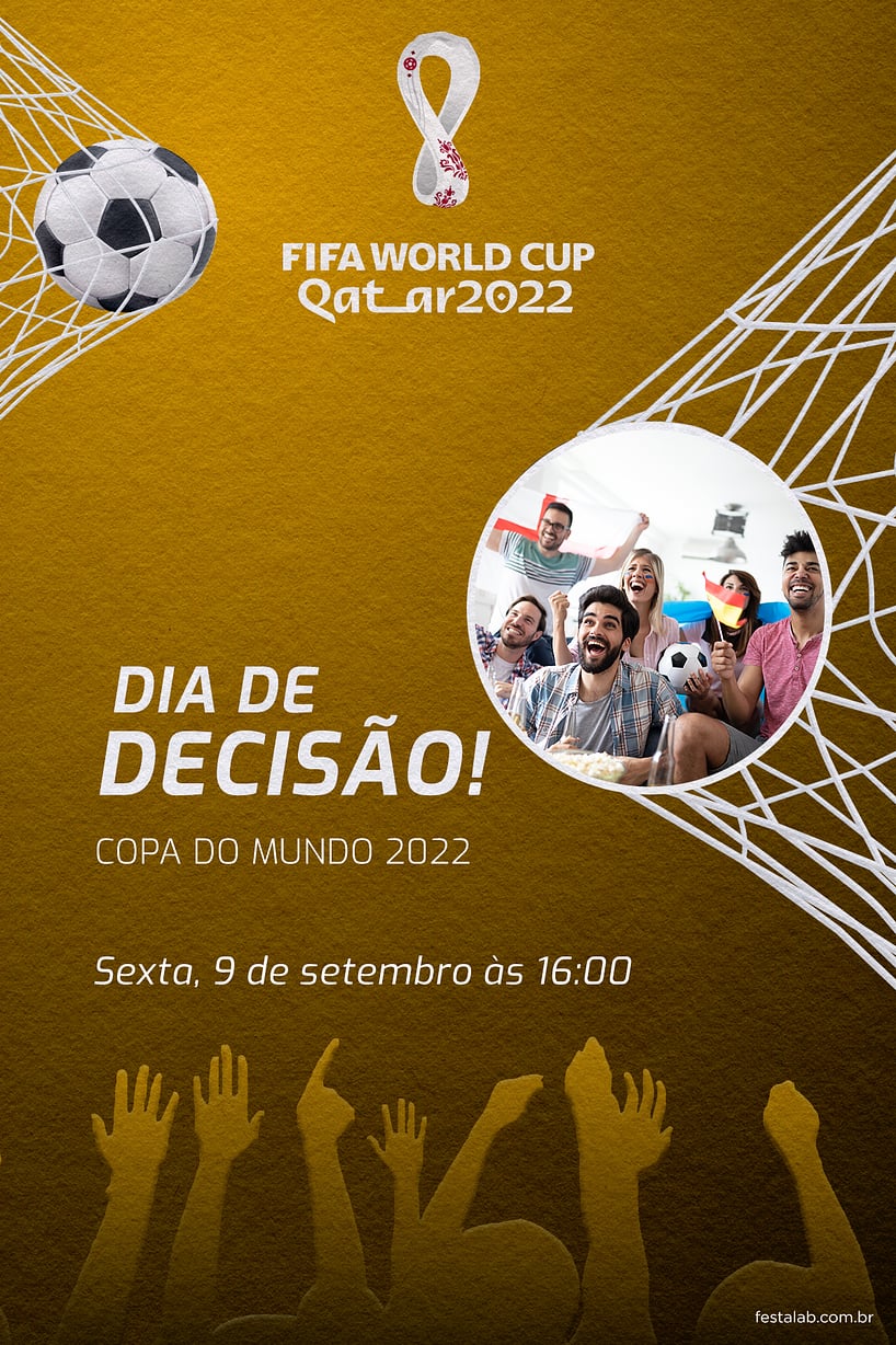 Convite Dia de Descisão amarelo grátis para editar