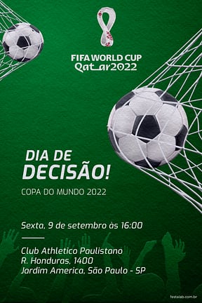 Modelo de Convite de Ocasioes especiais - Dia de Descisao verde Convite de Ocasioes especiais - Dia de Descisao verde