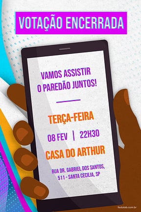 Convite de Ocasioes especiais - Dia de Votacao