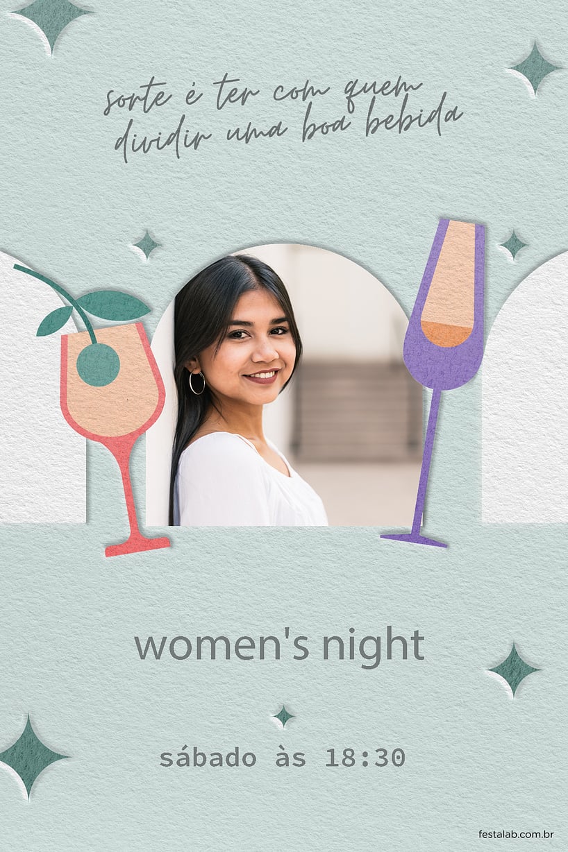 Convite Dia do drink grátis para editar