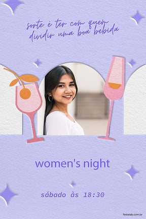 Convite de Ocasioes especiais - Dia do drink roxo