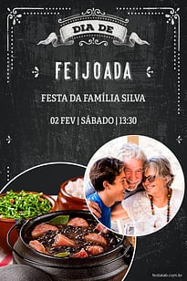 Convite Feijoada grátis para editar