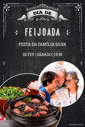 Modelo de Convite de Ocasioes especiais - Feijoada Convite de Ocasioes especiais - Feijoada
