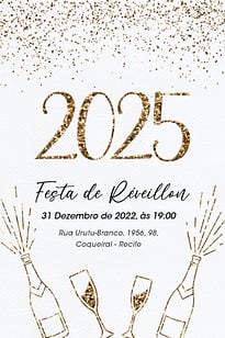 Modelo de Convite de Ocasioes especiais - Festa de Ano Novo Convite Festa de Ano Novo grátis para editar