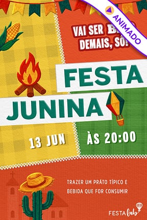 Modelo de Convite de Ocasioes especiais - Festa Junina no Sitio Convite de Ocasioes especiais - Festa Junina no Sitio
