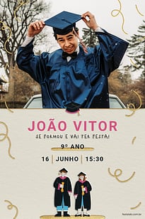 Convite Formandos grátis para editar