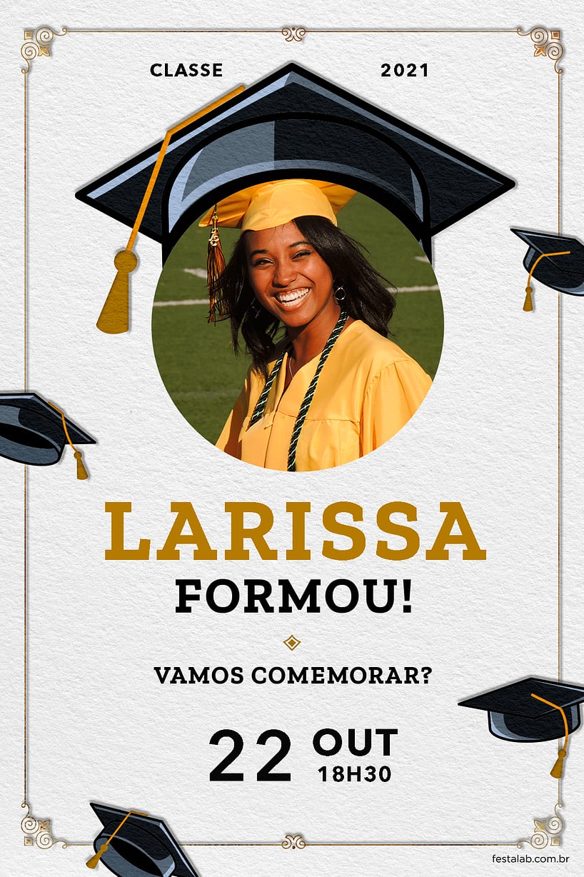Convite de Ocasioes especiais - Formatura