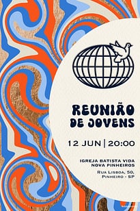 Convite Groovy Jovem grátis para editar