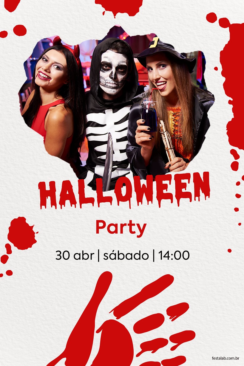 Convite de Ocasioes especiais - Halloween Party