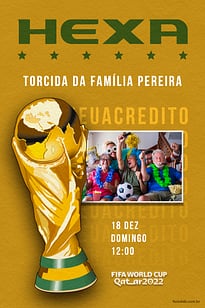 Convite Hexa Dourado grátis para editar