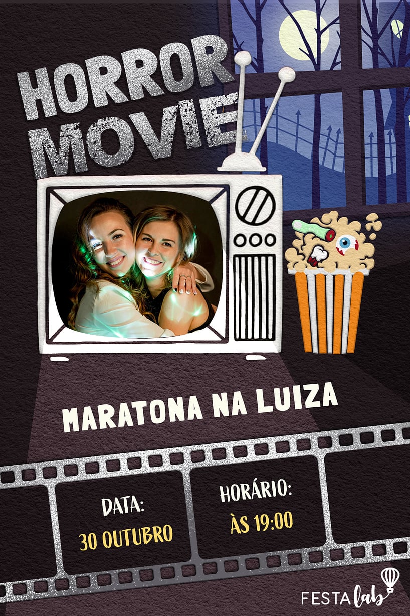 Convite de Ocasioes especiais - Horror Movie