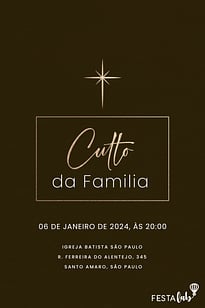 Convite Juntos em Oração grátis para editar