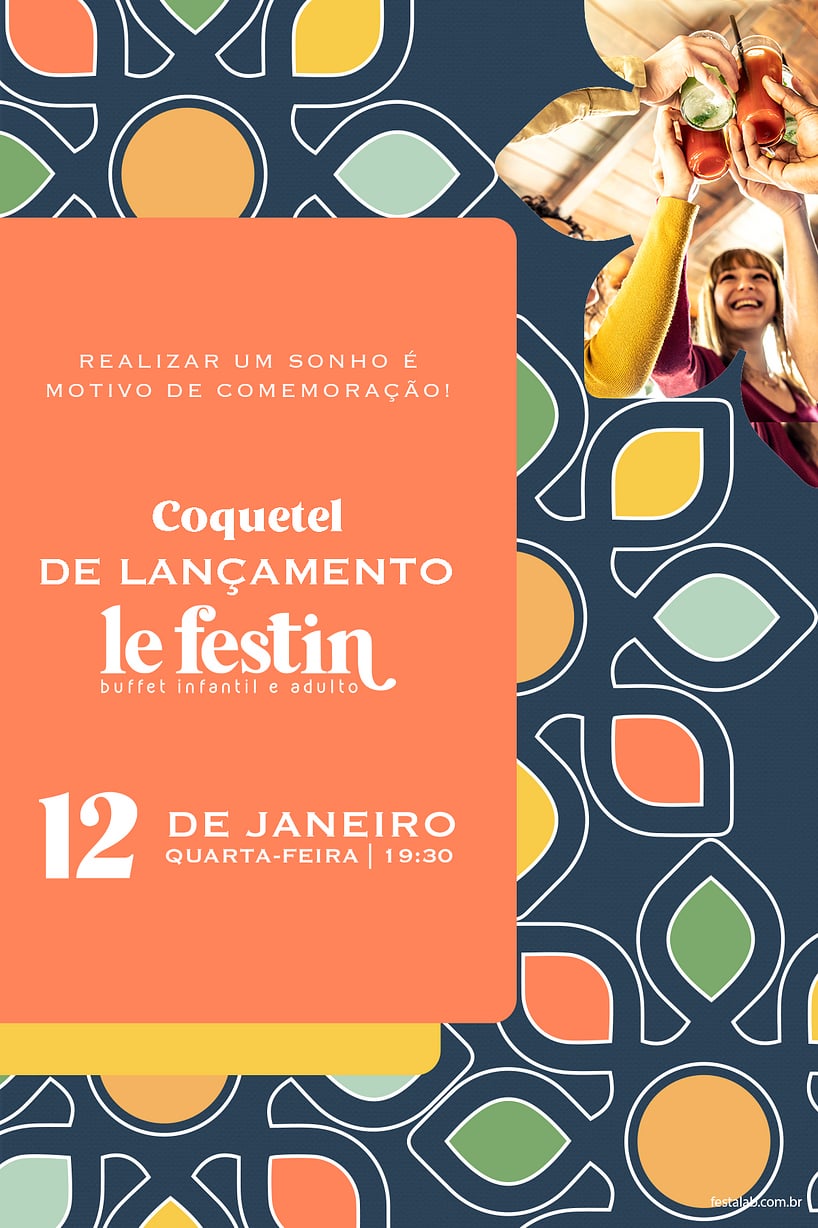 Convite Le Festin grátis para editar