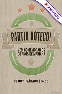 Modelo de Convite de Ocasioes especiais - Litrao no Boteco Convite Litrão no Boteco grátis para editar