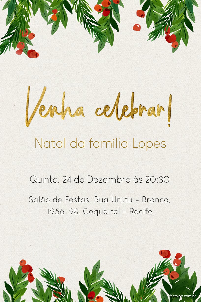 Convite natal | FestaLab