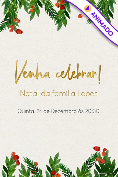 Modelo de Convite de Ocasioes especiais - Natal Visco Convite Natal Visco grátis para editar