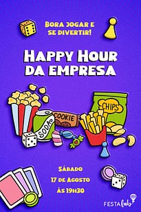 Modelo de Convite de Ocasioes especiais - Noite de Jogos Convite Noite de Jogos grátis para editar