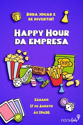 Convite de Ocasioes especiais - Noite de Jogos