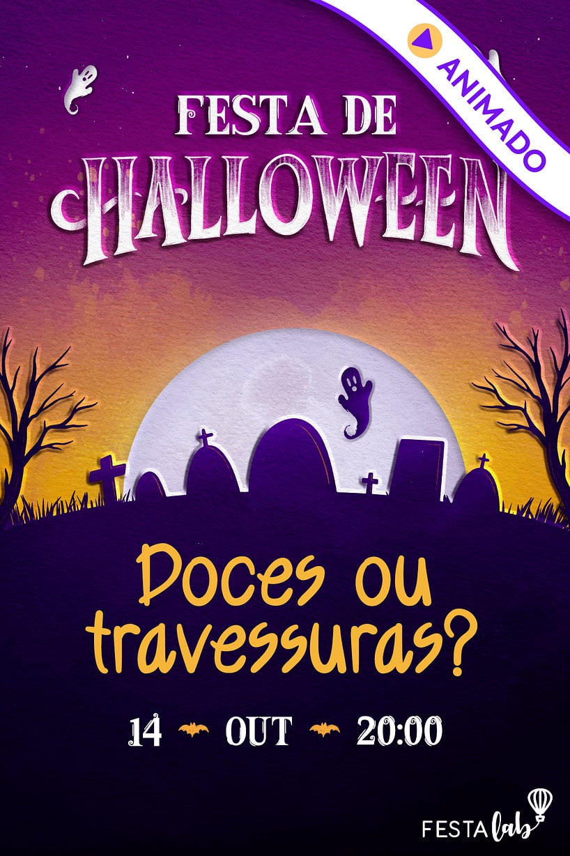 Convite de Ocasioes especiais - Noite dos Mortos