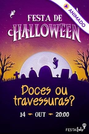 Convite de Ocasioes especiais - Noite dos Mortos