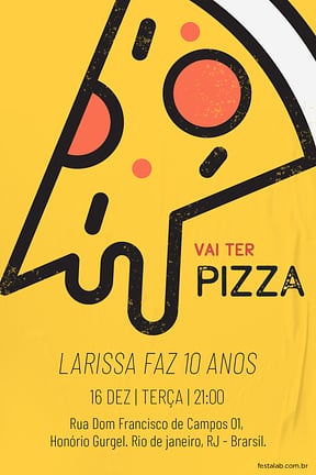 Modelo de Convite de Ocasioes especiais - Pizza Fun Convite de Ocasioes especiais - Pizza Fun