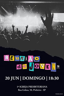 Convite Reunião de Jovens grátis para editar