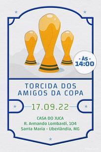 Modelo de Convite de Ocasioes especiais - Torcida Convite Torcida grátis para editar