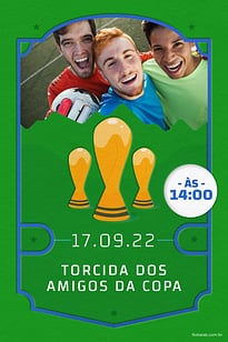 Modelo de Convite de Ocasioes especiais - Torcida verde Convite Torcida verde grátis para editar