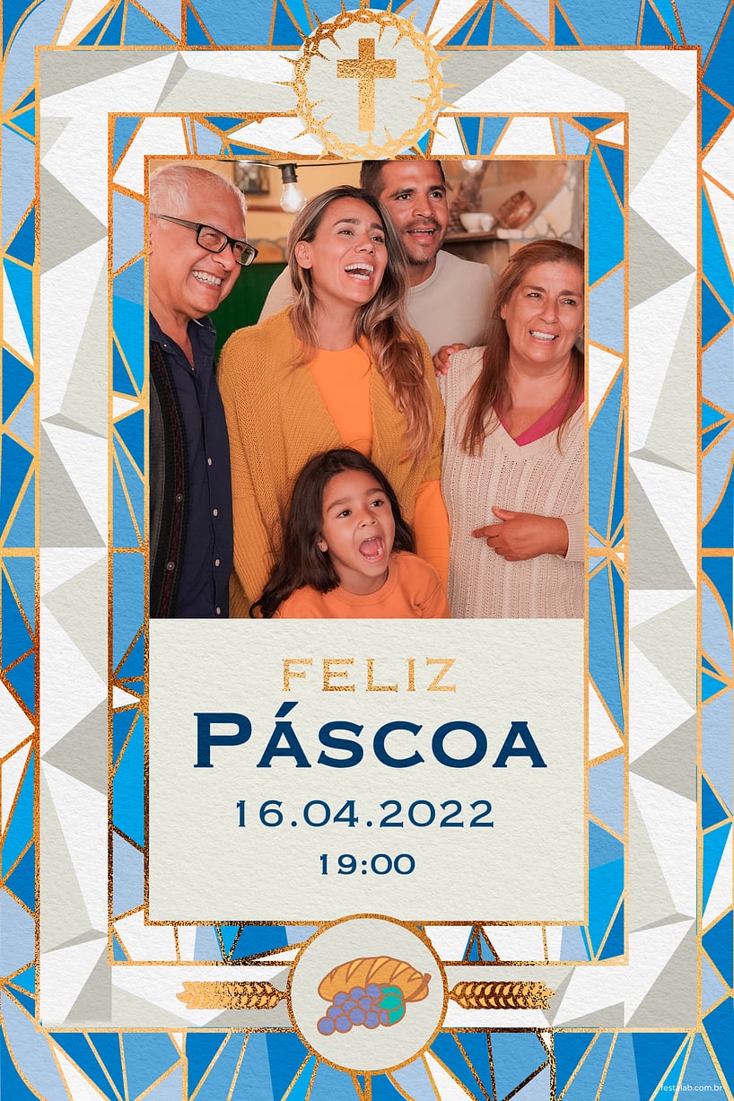 Convite de Ocasioes especiais - Vitral de Pascoa