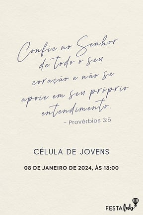 Modelo de Convite de Ocasioes especiais - Vivendo a palavra Convite de Ocasioes especiais - Vivendo a palavra