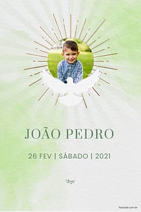 Convite Pomba da paz verde grátis para editar