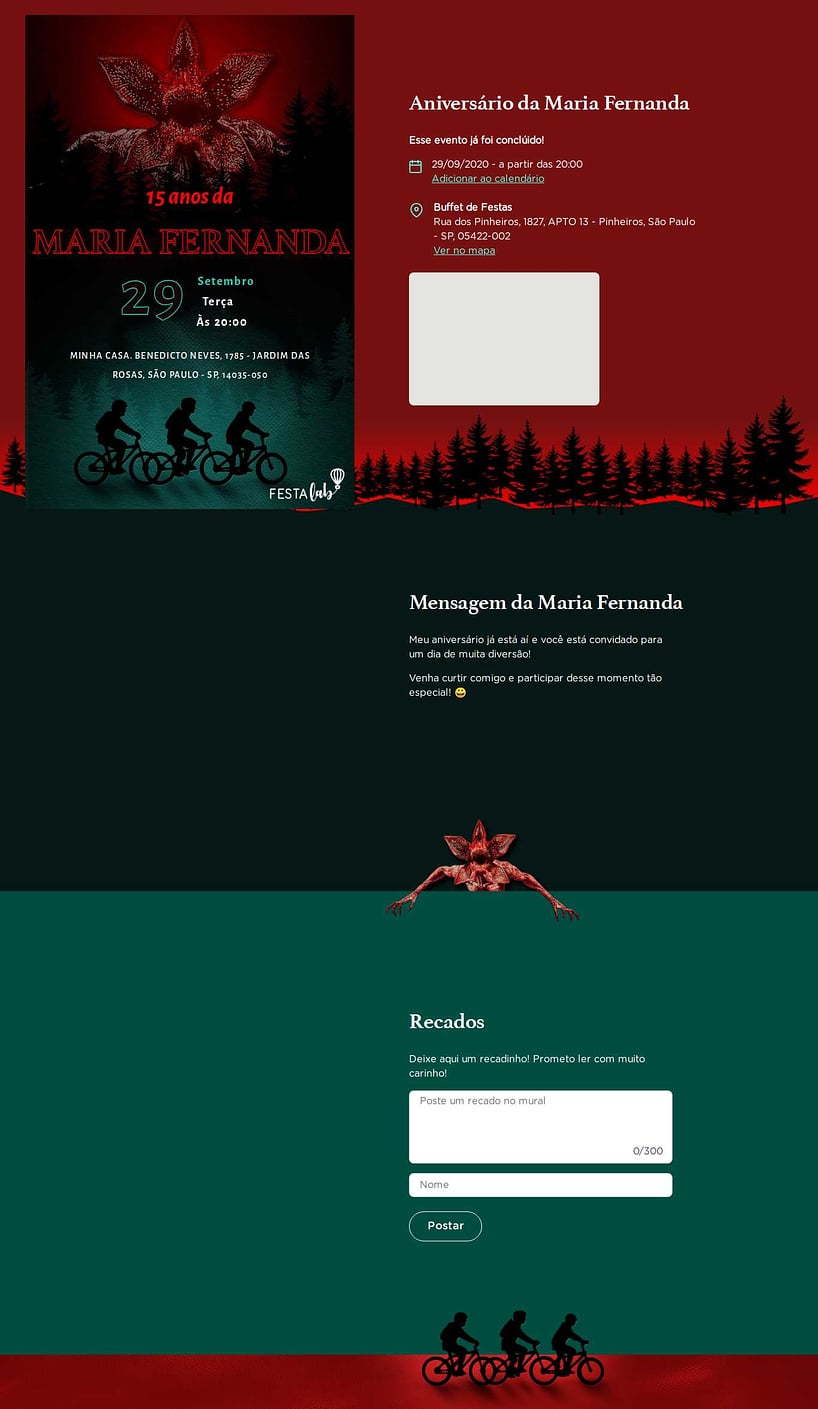 Vibe de Aniversario - Demogorgon Stranger Things