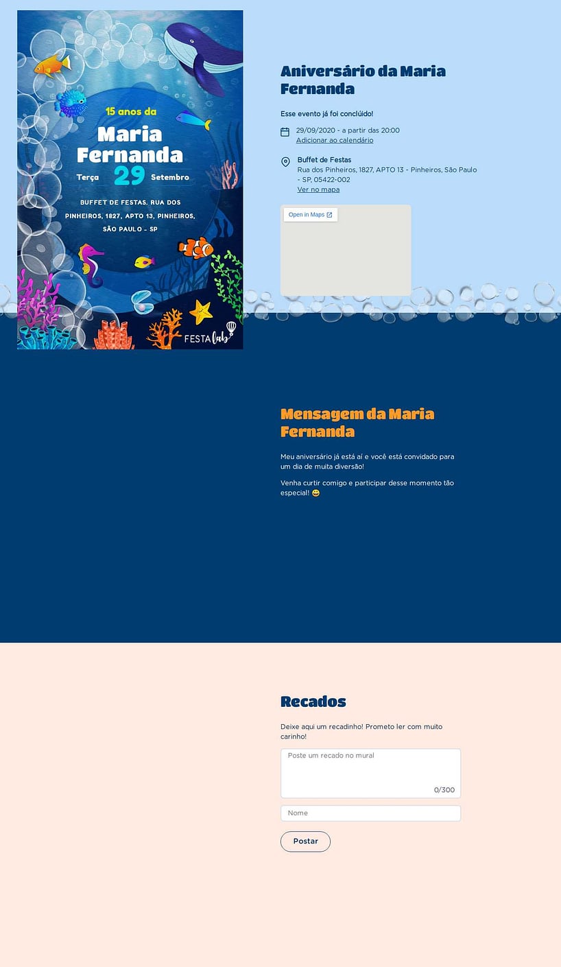 Vibe de Aniversario - Explorando o Fundo do Mar