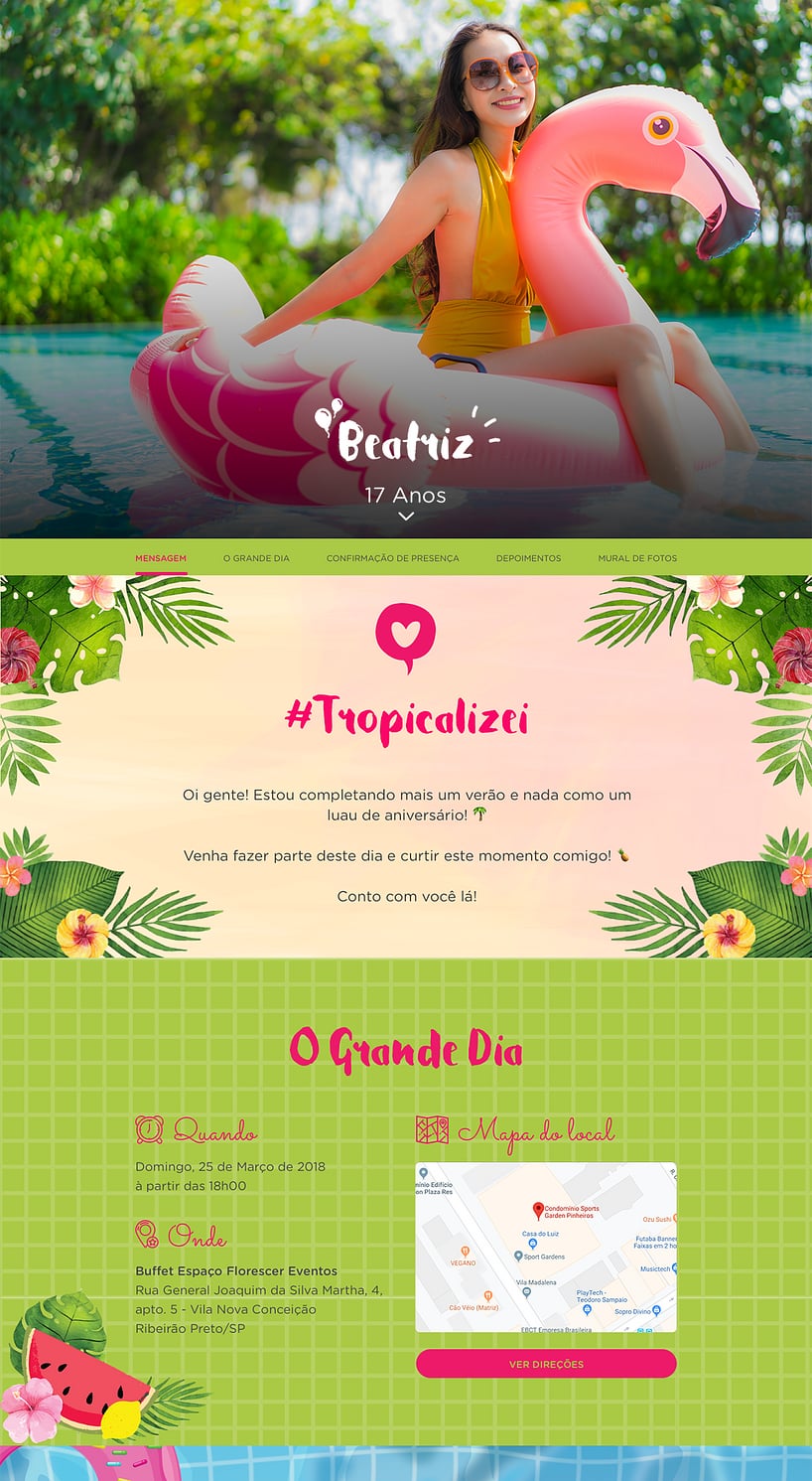 ▷ Convite Digital Festa na Piscina Roblox Girls, GRÁTIS