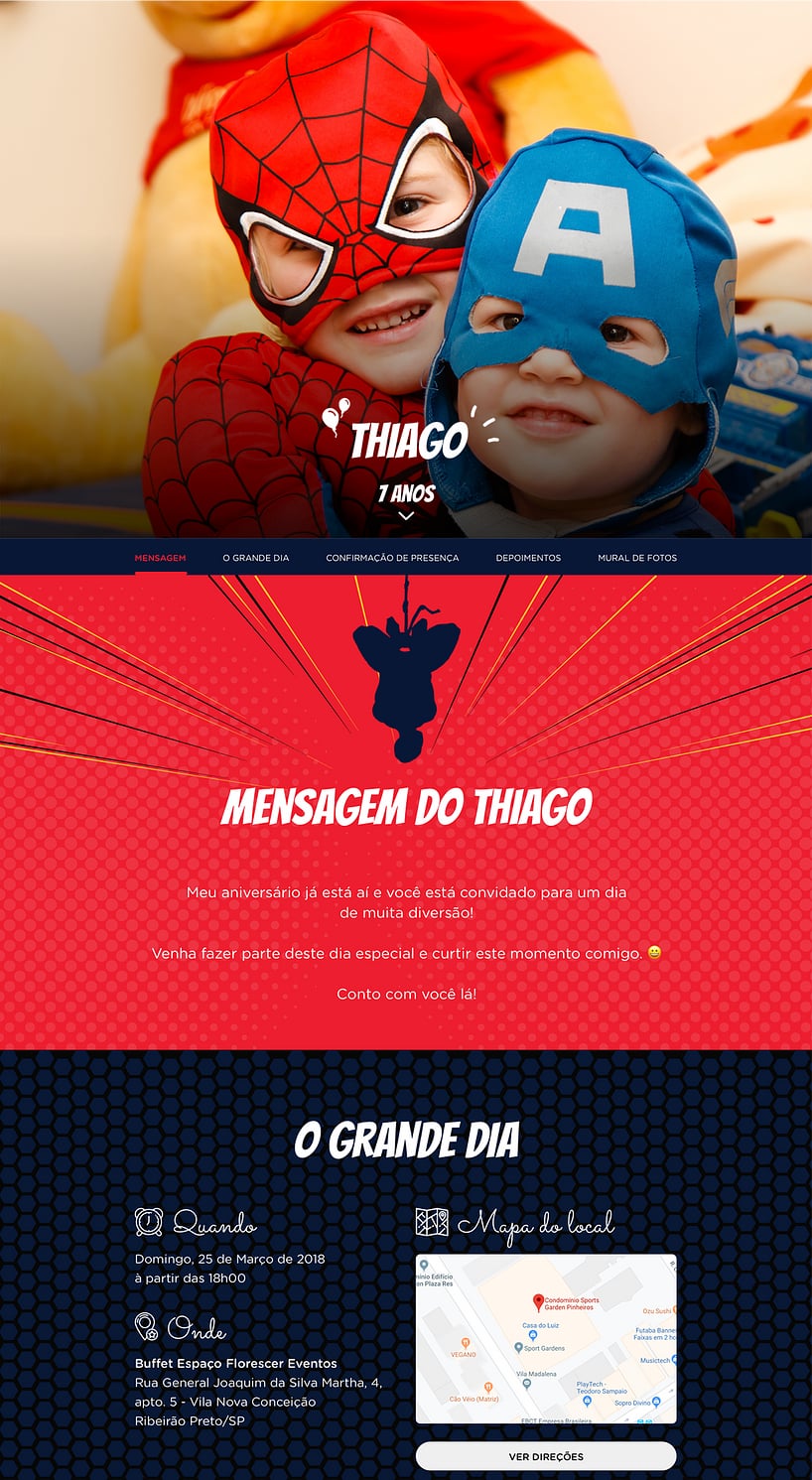 Convite Virtual Homem-Aranha duo