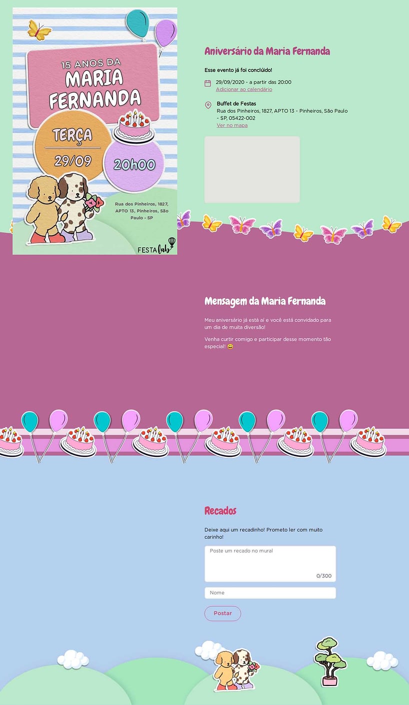 Convite online de aniversário - Meu Caderno Bobbie Goods| FestaLab