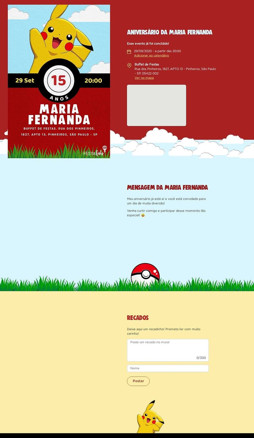 Vibe de Aniversario - Meu Pokemon