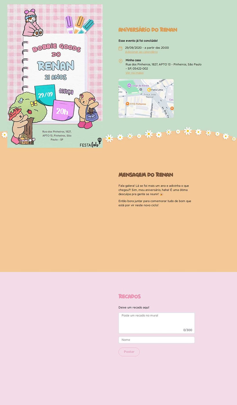 Convite online de aniversário - Minha Festa Bobbie Goods| FestaLab