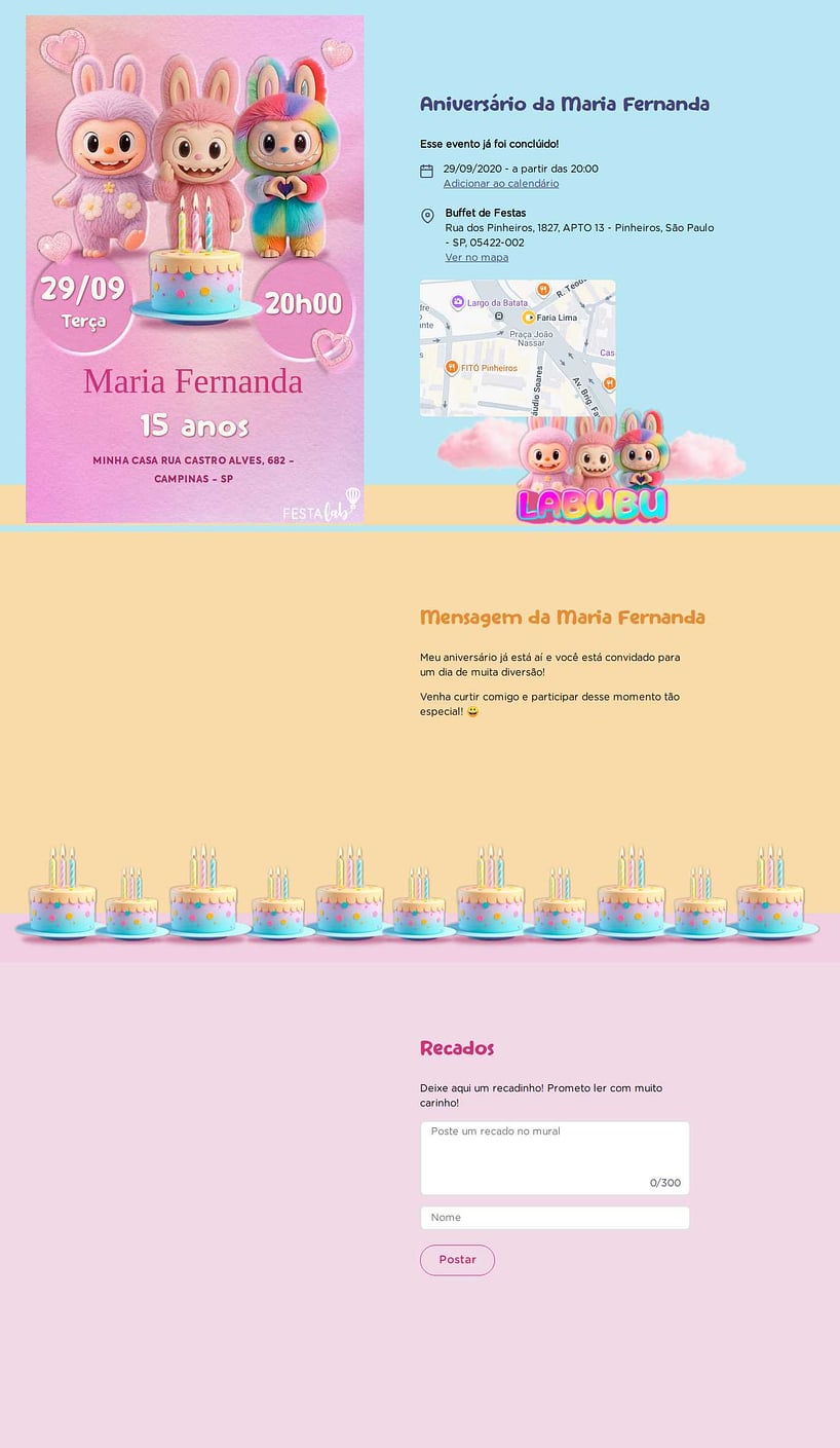 Vibe de Aniversario - Minha Festa Labubu