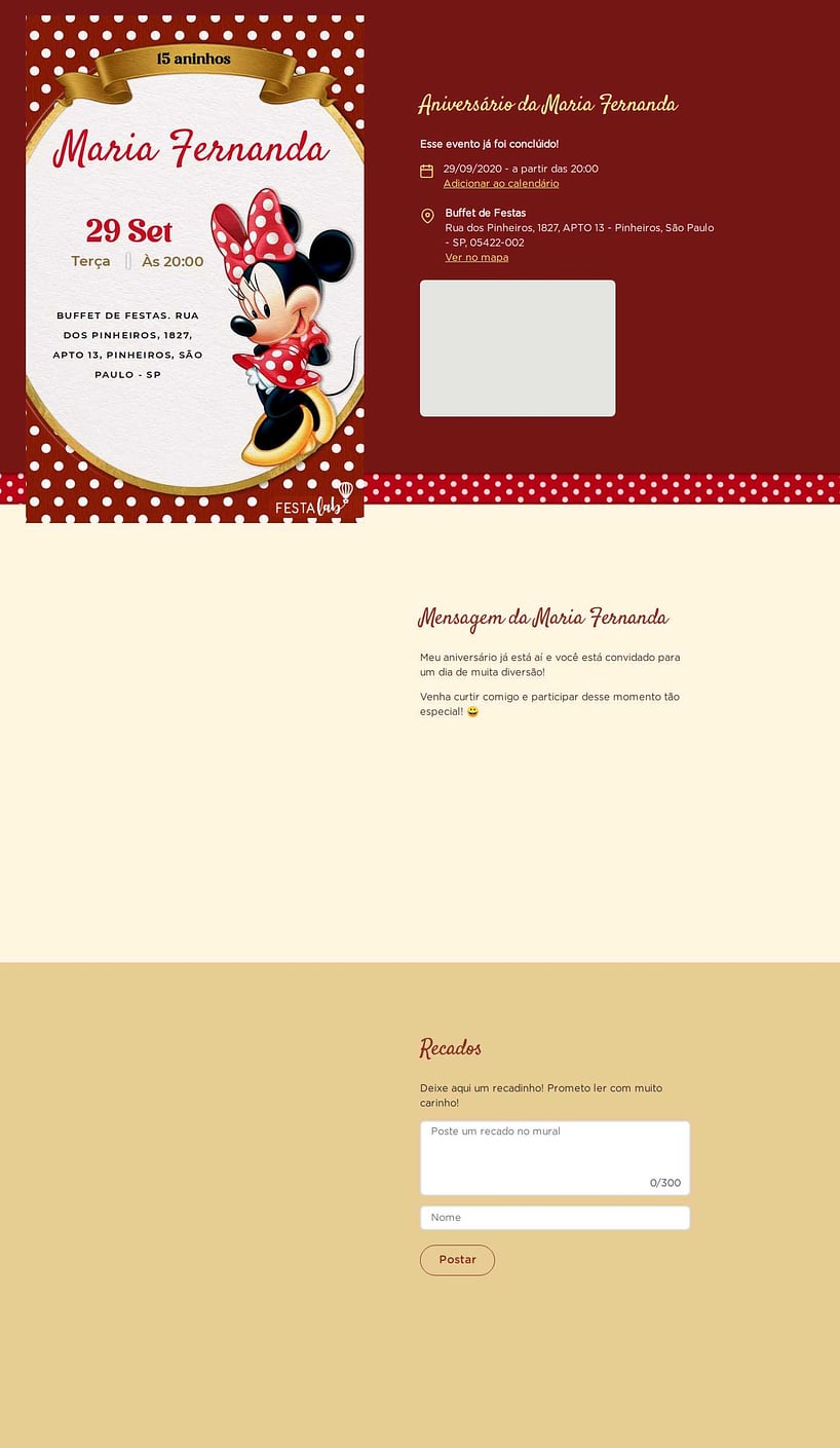 Vibe de Aniversario - Minnie Classico