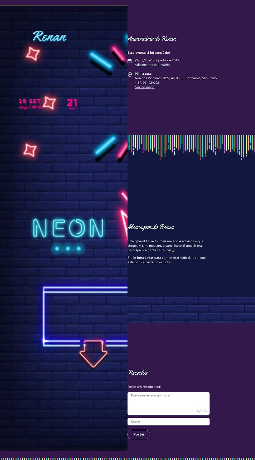Vibe de Aniversario - Neon