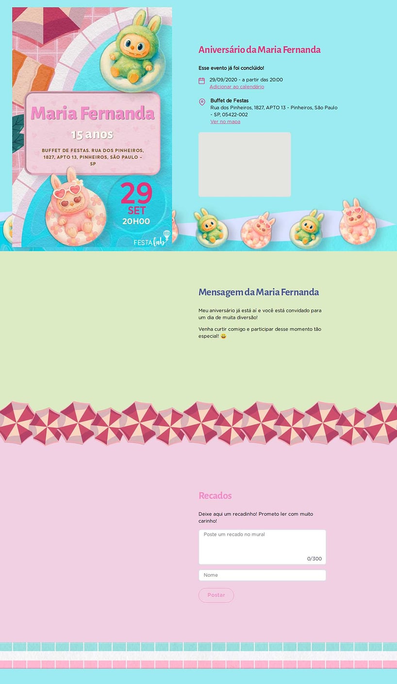 Vibe de Aniversario - Pool Party dos Labubus