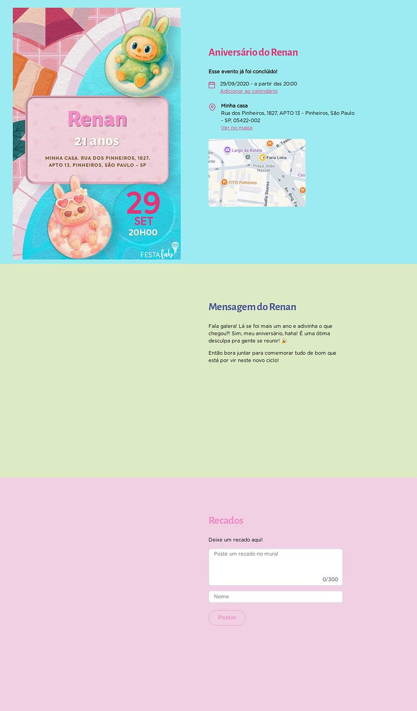 Convite online de aniversário - Pool Party dos Labubus| FestaLab