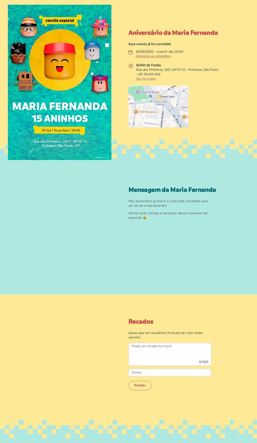 Convite online de aniversário - Robobloco| FestaLab