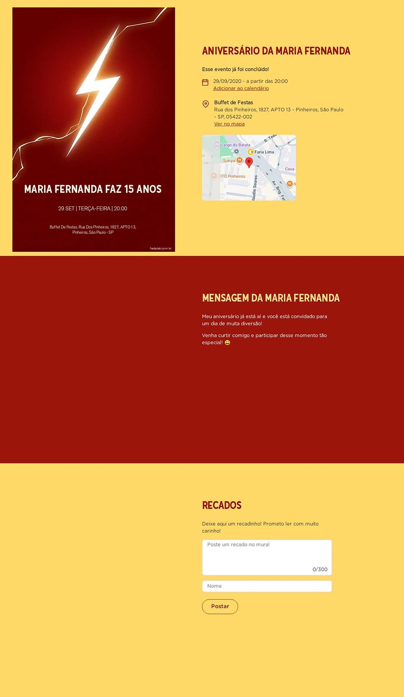 Convite online de aniversário - Flash| FestaLab