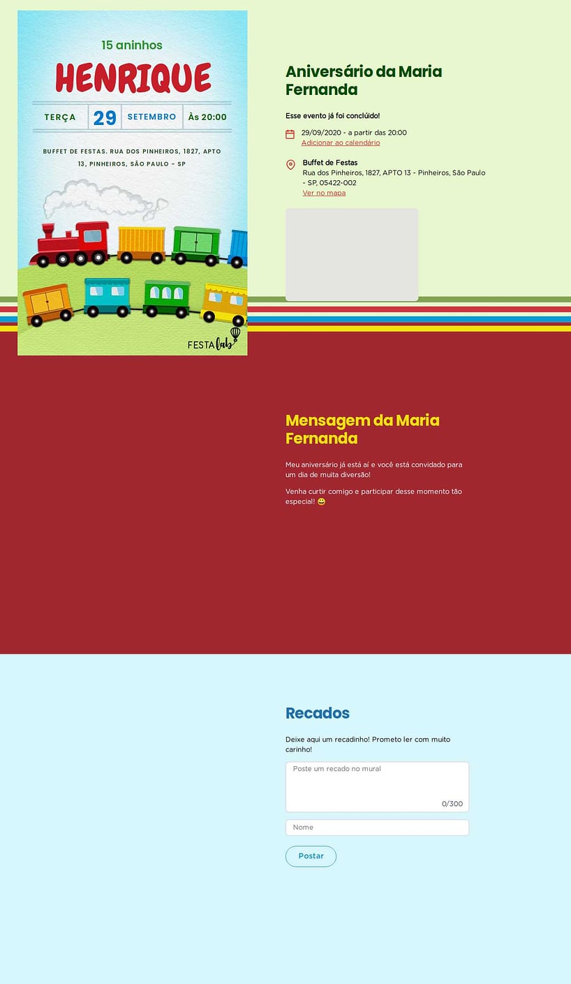 Vibe de Aniversario - Trenzinho Colorido