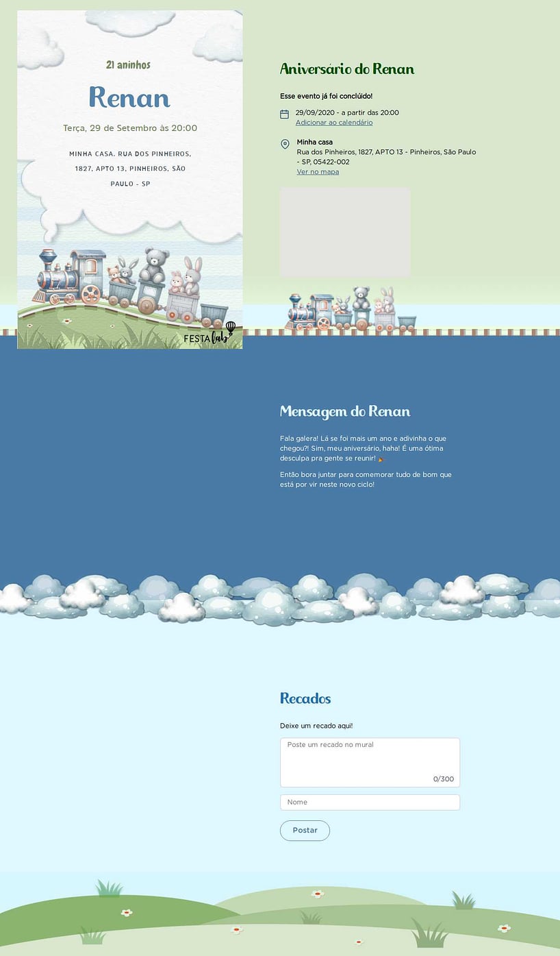 Vibe de Aniversario - Trenzinho dos ursinhos