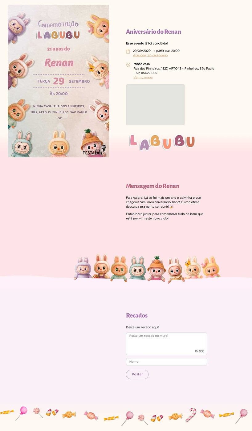Vibe de Aniversario - Turma dos Labubus
